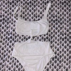 Solid and Striped Cut Out One-Piece